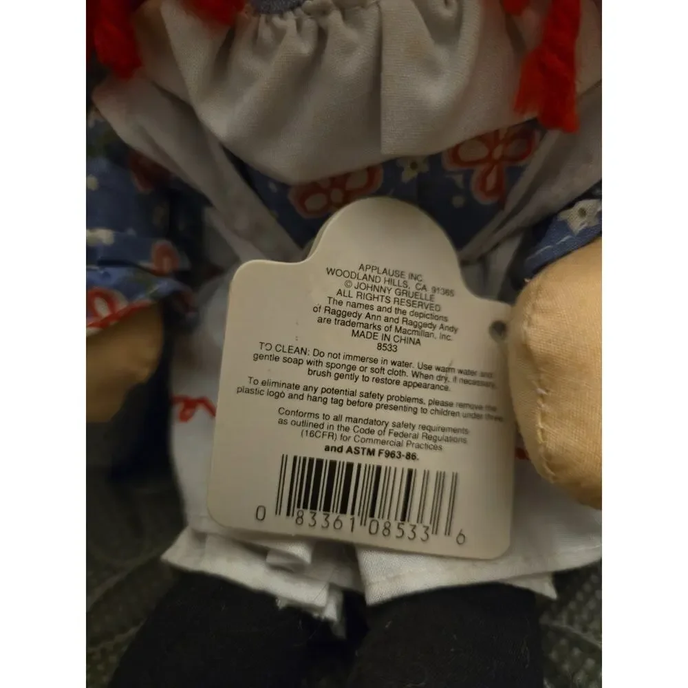 Vintage Applause Raggedy Ann Plush Doll 9